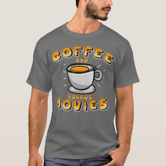 T-shirt Films De Café Et D'Horreur Amateurs De Caféine vin