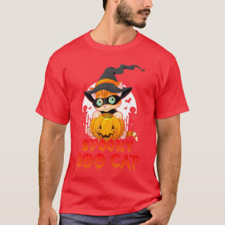 T-shirt Films d'horreur Chat Drôle Halloween pour hommes f