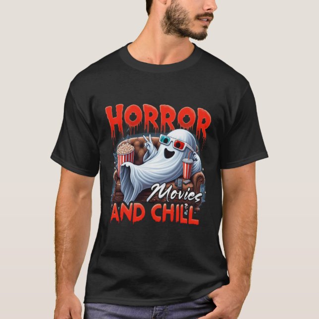 T-shirt Films D'Horreur Et Chill Éffrayant Fantôme Amateur (Devant)