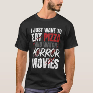 T-shirt Films d'horreur Pizza Halloween Design_1