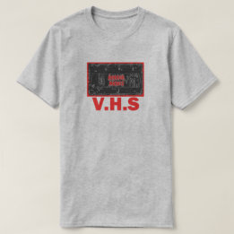 T-shirt Films D'Horreur -V.H.S Rouge