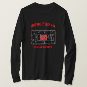 T-shirt Films D'Horreur -V.H.S Titres D'Horreur A-D