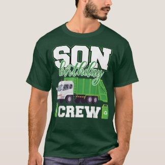 T-shirt Fils Anniversaire Équipage de déchets Camion Famil