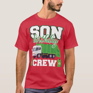 T-shirt Fils Anniversaire Équipage de déchets Camion Famil