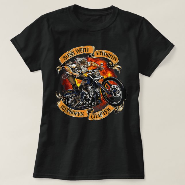 T-shirt Fils Avec Arthrite Ibuprofène Chapitre Motorcycle  (Design devant)