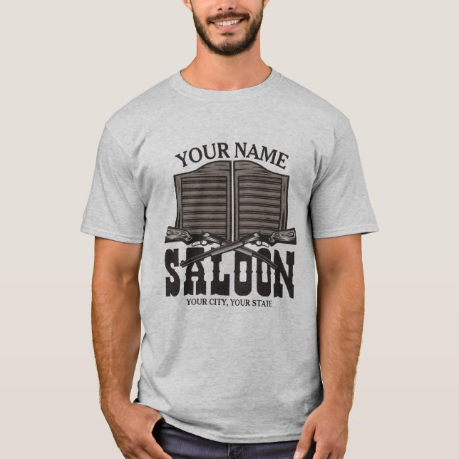 T-shirt Fils de fusil Occidental Personnalisés Vieux Salon (Devant)