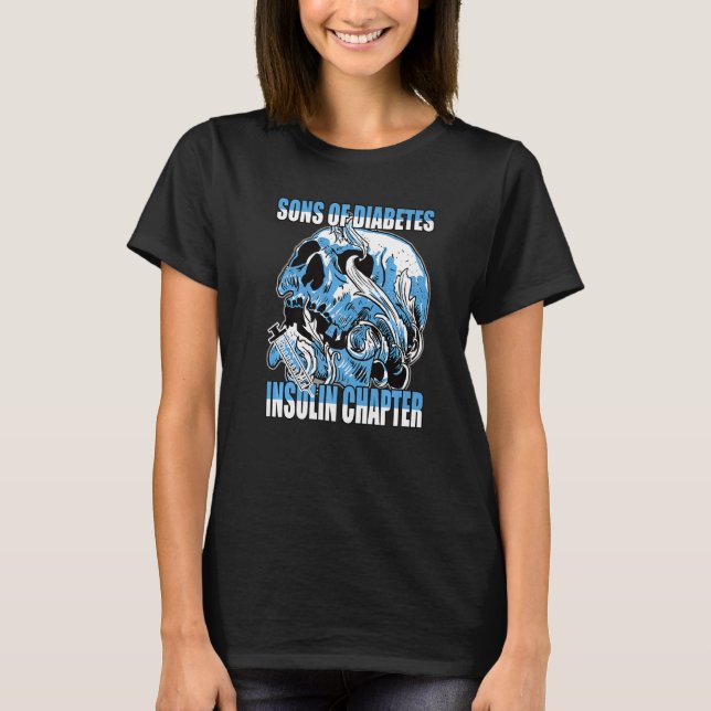 T-shirt Fils de la seringue d'insuline du diabète (Devant)