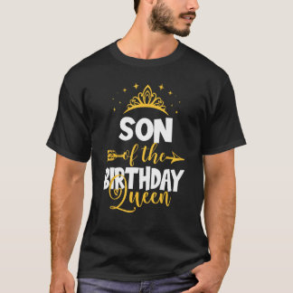 T-shirt Fils de l'anniversaire Reine Idée Anniversaire pou