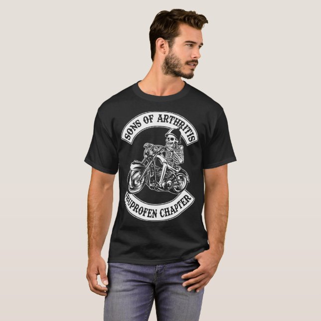 T-shirt fils de l'arthrite chapitre moto (Devant entier)