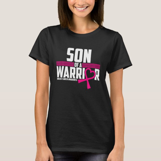 T-shirt Fils De Sensibilisation Au Cancer Du Sein Du Ruban (Devant)