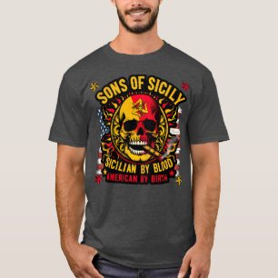 T-shirt Fils de Sicile Sicilien par Blood American par Bir