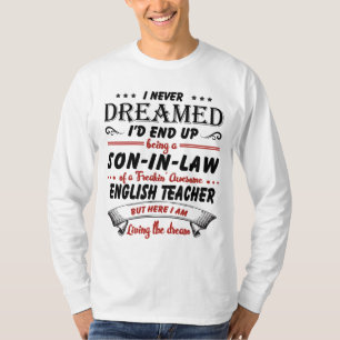 T-shirt Fils En Droit De L'Enseignant Anglais Awesome