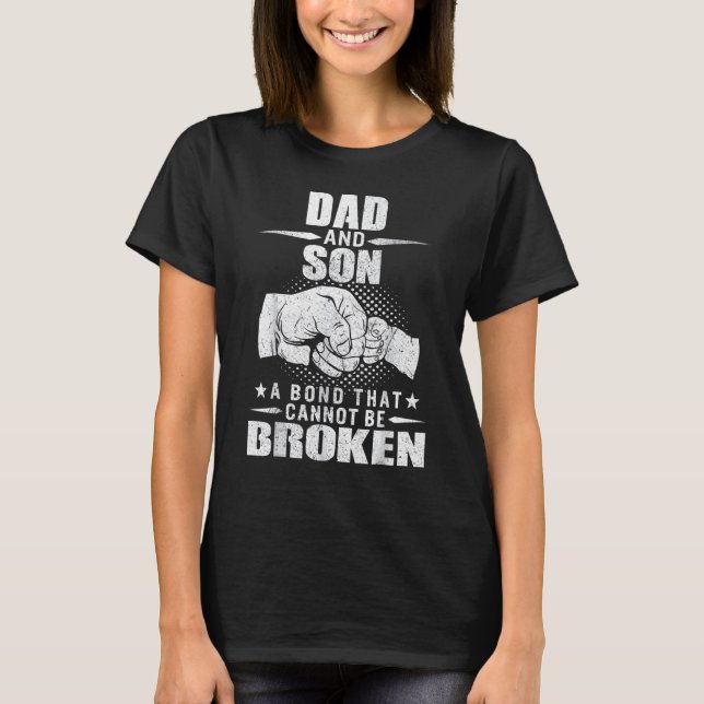 T-shirt Fils Et Père Des Mens Incassable Bond Fist Bump Pa (Devant)