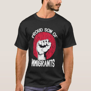 T-shirt Fils fier d'immigrants Diversité Patrimoine Cadeau