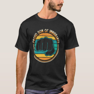 T-shirt Fils fier d'immigrants Diversité Patrimoine Cadeau