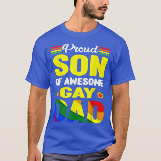 T-shirt Fils Fier Du Mois De Fierté Gay Papa Papa