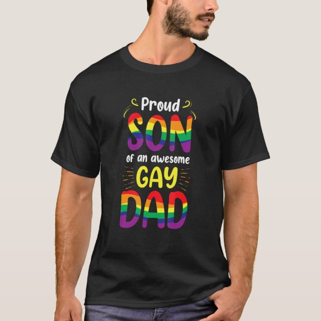 T-shirt Fils Fier D'Un Superbe Mois De Fierté Gay Papa Rai (Devant)