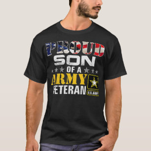 T-shirt Fils Fiers D'Un Vétéran De L'Armée De Terre Premiu