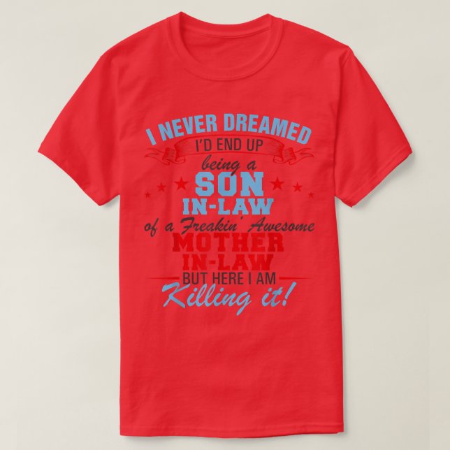 T-shirt Fils Mens En Droit Drôle Noël De Mère Mère Mauvais (Design devant)