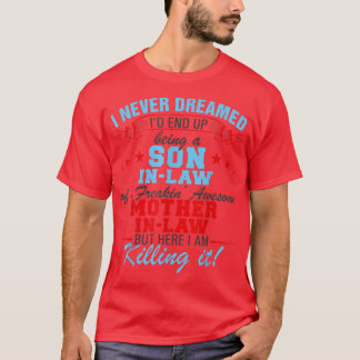 T-shirt Fils Mens En Droit Drôle Noël De Mère Mère Mauvais