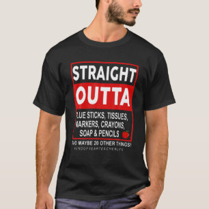 T-shirt Fin de l'année Enseignant Vie Cadeau Droit devant