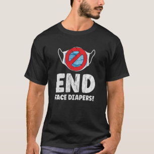 T-shirt Fin Diapeurs de visage drôle Masque dire