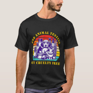 T-shirt Fin du test animal achat de produits sans cruauté 