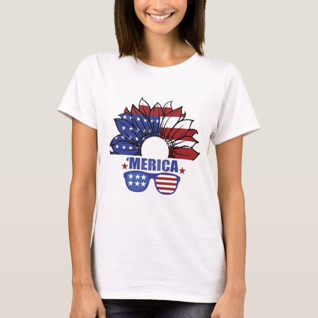 T-shirt fin juillet chemise pour femme (Devant)