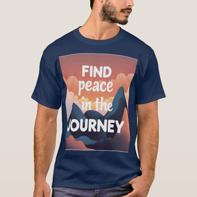 T-shirt “Find Peace in the Journey” – Unisex Jambhala Vibe (Devant)
