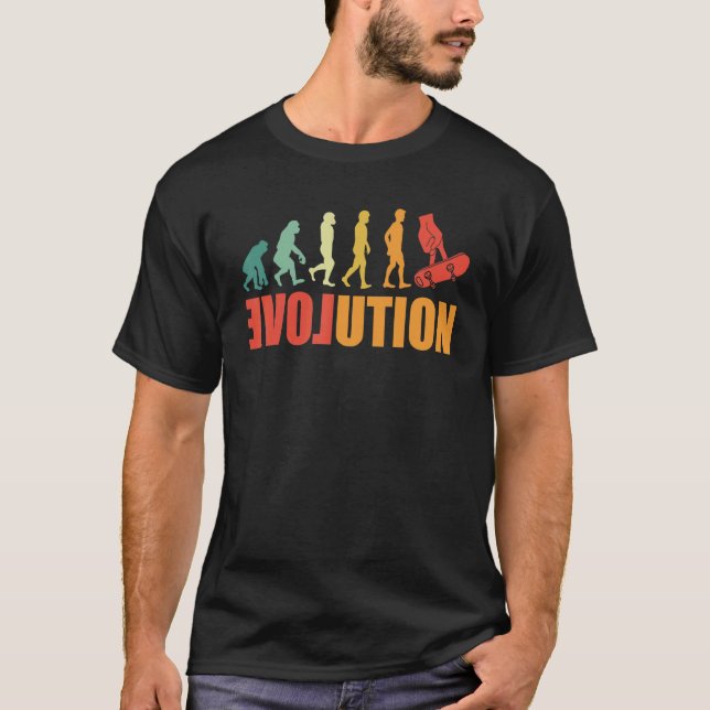T-shirt Fingerboard Evolution Finger Skateboarding Fingerb (Devant)