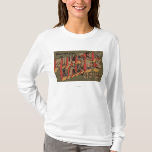T-shirt Fingerlakes, New York - grandes scènes de lettre