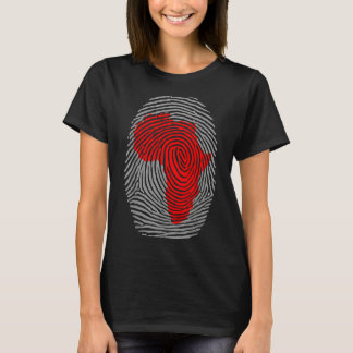 T-shirt Fingerprint Mois de l'histoire des Noirs Afro Fier