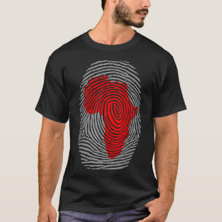 T-shirt Fingerprint Mois de l'histoire des Noirs Afro Fier