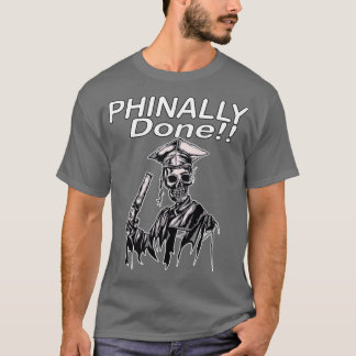 T-shirt Fini en phase drôle SKELETON Graduate 1