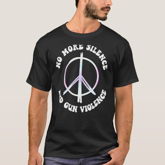 T-shirt Fini le silence fin armes violence porter orange (Devant)