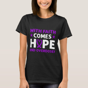 T-shirt Finissons-en avec les surdoses ! Ruban violet. Sen