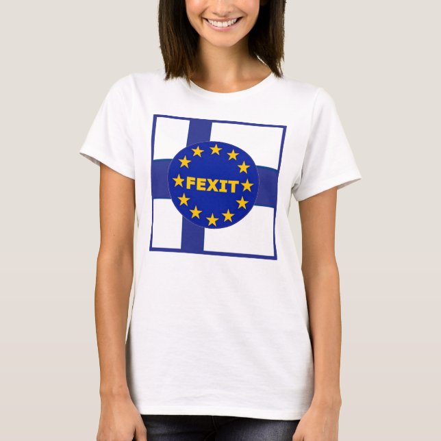 T-Shirt Finland Flag EU Fexit (Front)