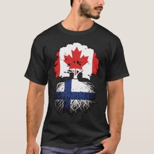 T-shirt Finlande Finlande Canada Drapeau des racines de l'