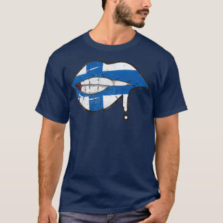 T-shirt Finlande lèvres drapeau Suomen Lippu