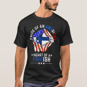 T-shirt Finnois Amérique Fierté Pays Étranger Fin