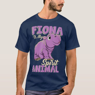 T-shirt Fiona Est Mon Esprit Animal Baby Hippo Hippopotamu
