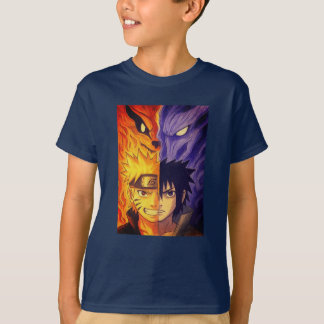 T-shirt Fire and Shadow – Original Anime-Inspired Design