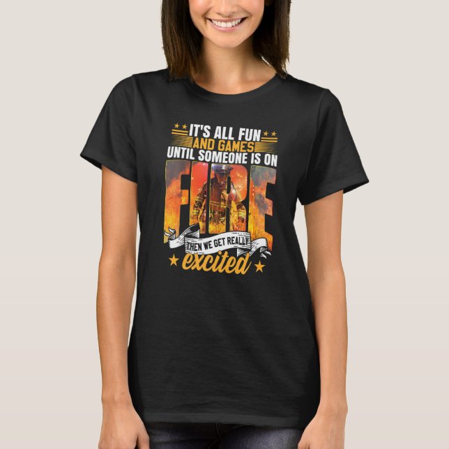T-shirt Fire Dept Wildland Firefighter Fireman (Devant)