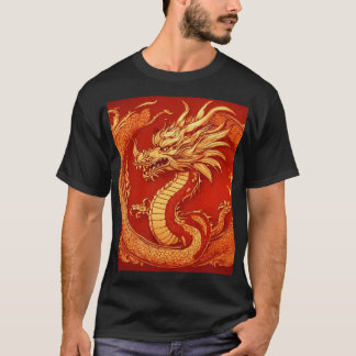 T-shirt Fire Guardian : Conception de tatouage de dragon m