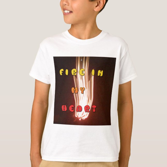 T-shirt Fire in My Heart Art Print (Devant)
