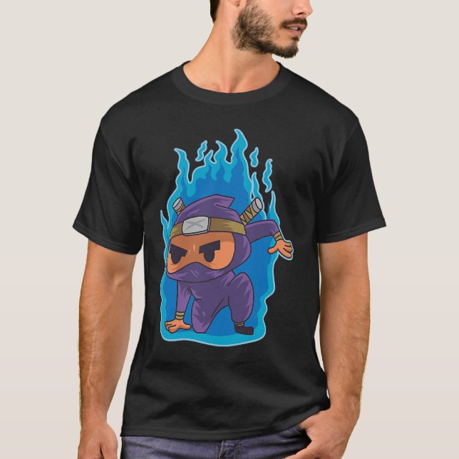 T-shirt Fire Ninja furtif dissimulé Ninja Spy Cadeau (Devant)