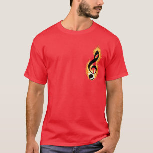 T-shirt Fire Notes Cool Conception musicale