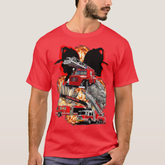 T-SHIRT FIRE TRUCKS FIRE MOTEURS ON FIRE FOR REAL FIRE TRU