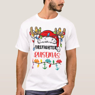 T-shirt Firefighter Cruisemas Matching Christmas Pajamas