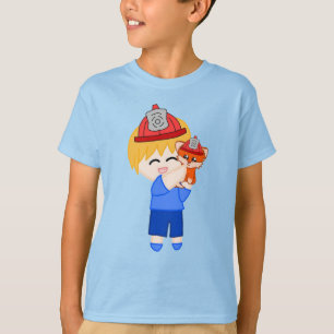 T-Shirt Firefighter Fox Art du livre